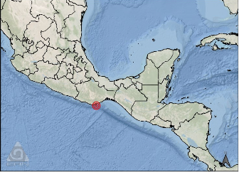 Imagen mapa de México terremoto 23/06/2020
