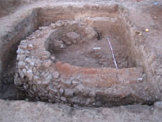 Imagen en la que se muestran los hornos encontrados en una excavación